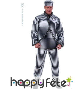 Costume de bagnard rayé