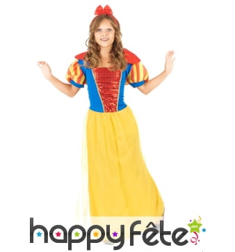 Costume de blanche avec paillettes, enfant