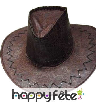 Chapeau de cow boy croco marron