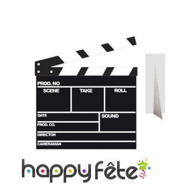Clap de cinéma géant en carton plat