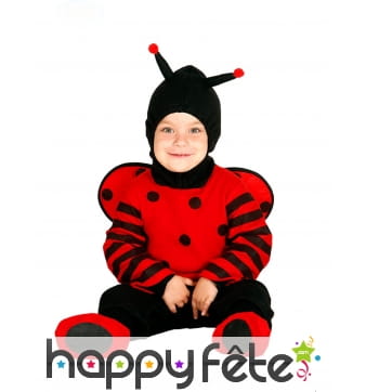 Combinaison de coccinelle avec capuche pour bébé