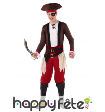 Costume de capitaine pirate pour ado
