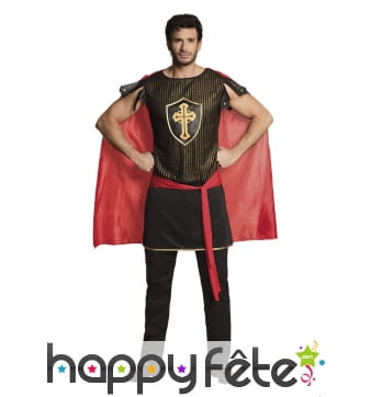 Costume de chevalier médiéval avec cape pour homme