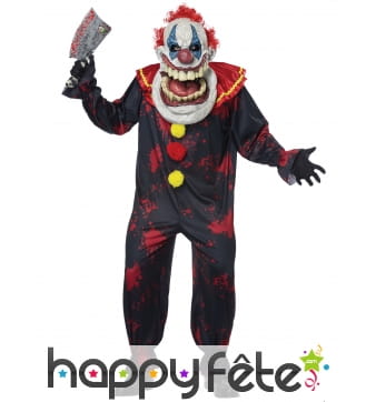 Costume de clown tueur avec grosse tête