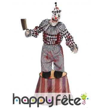 Costume de clown tueur sur podium pour adulte