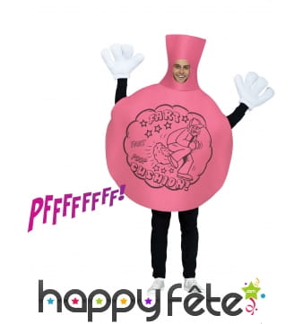 Costume de coussin péteur rose pour adulte