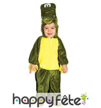 Costume de crocodile vert pour bébé