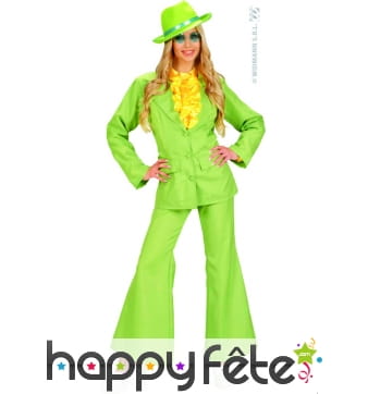 Costume dame des 70's vert