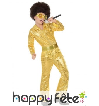 Costume disco doré pour garçon