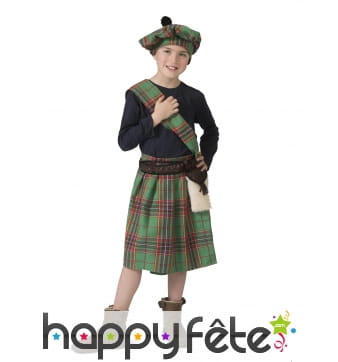 Costume d'écossais vert pour enfant