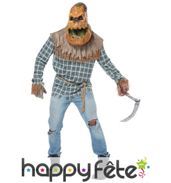 Costume d'épouvantail de Halloween pour homme
