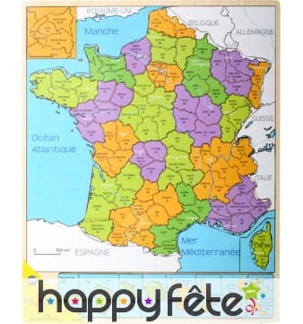 Carte de france en bois