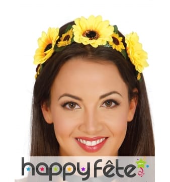 Couronne de fleurs jaunes