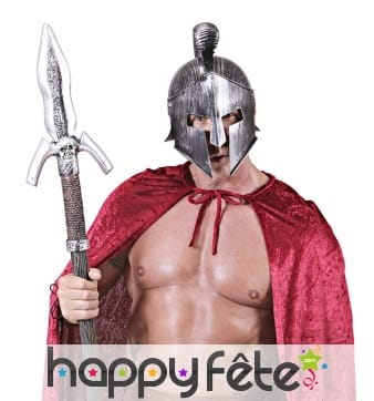 Casque de gladiateur en plastique effet métallique