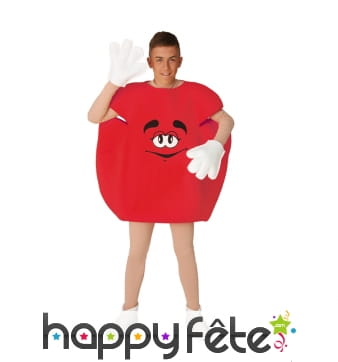 Costume de gros bonbon rouge