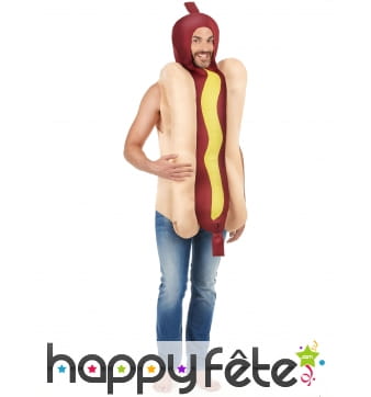 Costume de hot dog saucisse