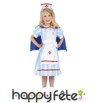 Costume d'infirmière vintage pour petite fille