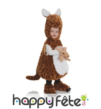 Costume de kangourou en peluche pour enfant