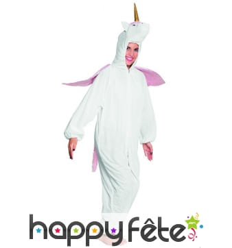 Combinaison de licorne blanche pour ado