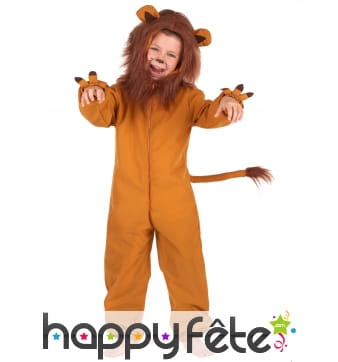 Combinaison de lion roi de la jungle pour enfant