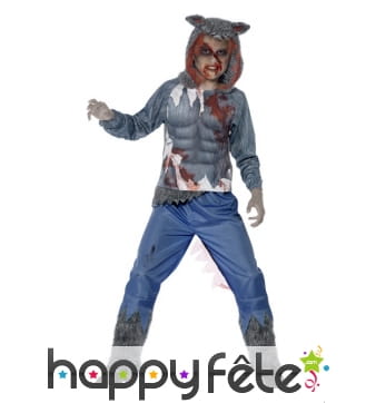 Costume de loup garou zombie pour enfant