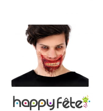Cicatrice de machoire en sang pour adulte