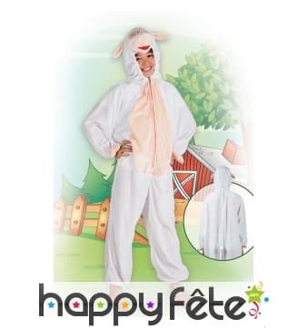 Combinaison de mouton blanc peluche
