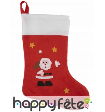 Chaussette de Noël décorative imprimé père noël