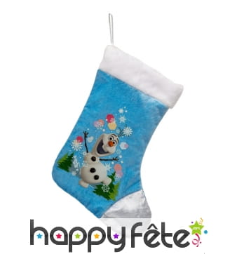Chaussette de Noël Olaf, reine des neiges