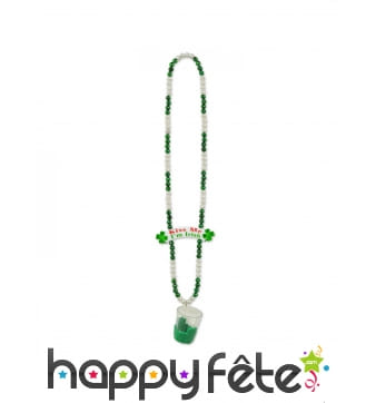Collier de perles avec shooter Saint Patrick