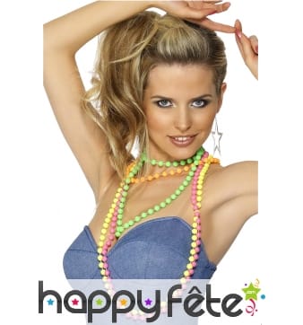 Colliers de perles fluo