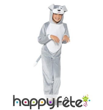 Combinaison de petit chien gris pour enfant