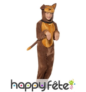 Combinaison de petit chien marron pour enfant