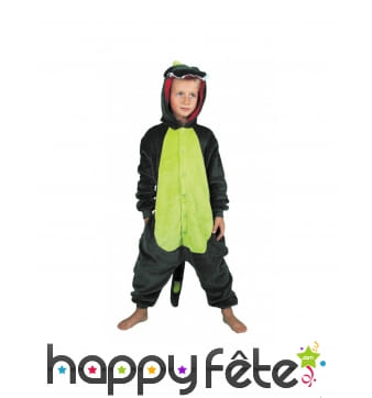 Combinaison de petit dinosaure vert