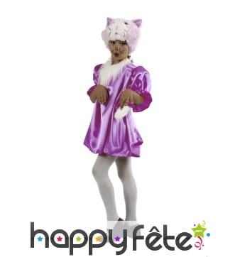 Costume de petit chat violet enfant