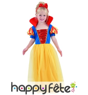 Costume de petite blanche avec paillettes