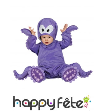 Costume de pieuvre avec coiffe et chaussons, bébé