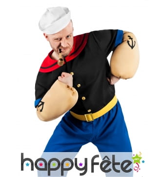 Costume de Popeye avec gros bras