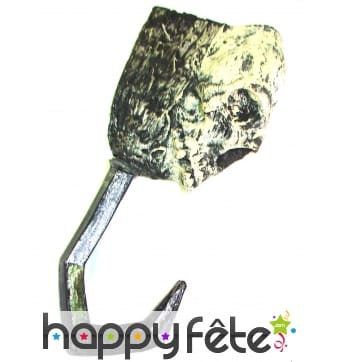 Crochet de pirate avec manchon squelette