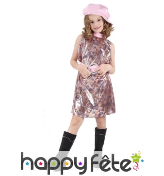 Costume disco reptile multicolore pour fillette