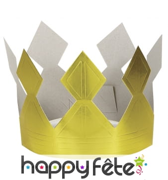 Couronne de rois en carton doré
