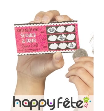 Carte défi soirée filles
