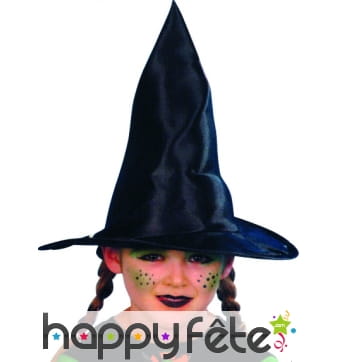 Chapeau de sorcierere enfant noir
