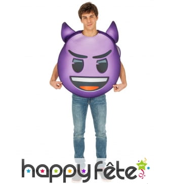 Costume de smiley diable pour adulte