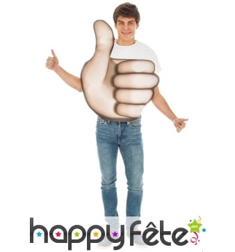 Costume de smiley pouce en l'air pour adulte