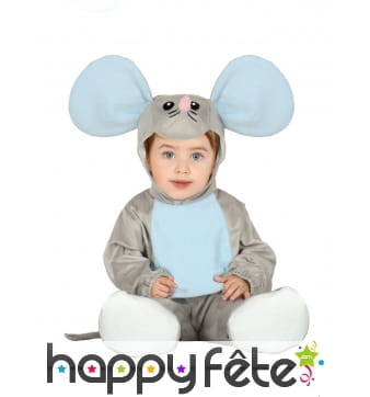 Costume de souris avec coiffe et chaussons, bébé