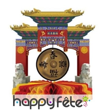 Centre de table en forme de bâtiment chinois
