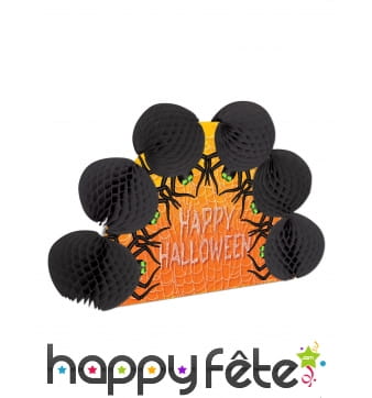 Centre de table Happy Halloween et Araignées