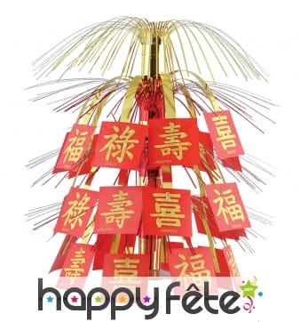 Centre de table voeux de bonheur nouvel an chinois