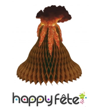 Centre de table Volcan en papier alvéolé